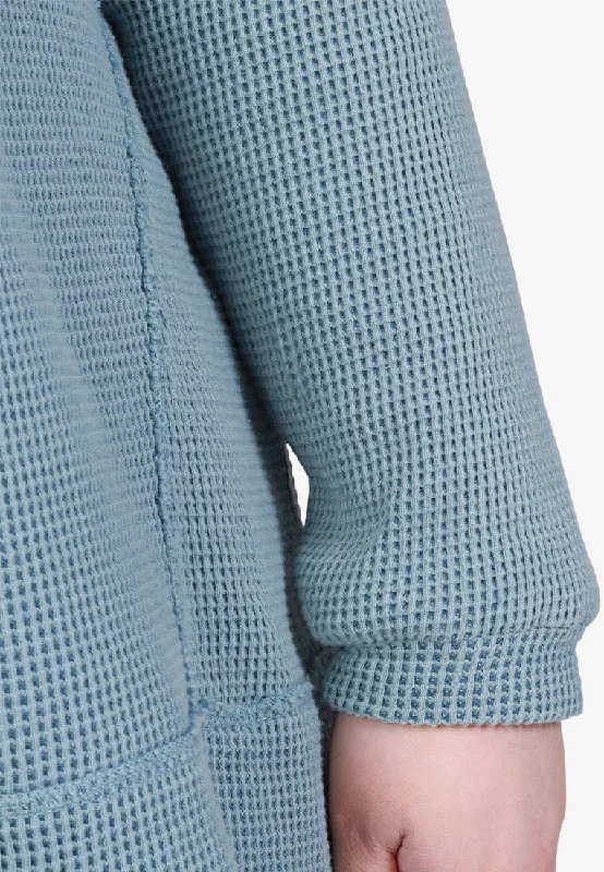 Rucia Scoop Neck Cosy Waffle Top - Sky Blue