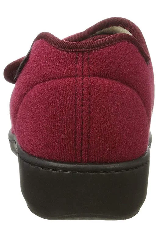 Adjustable Slippers for Women - Burgundy | Lacy | Adaptive Shoes by Ovidis