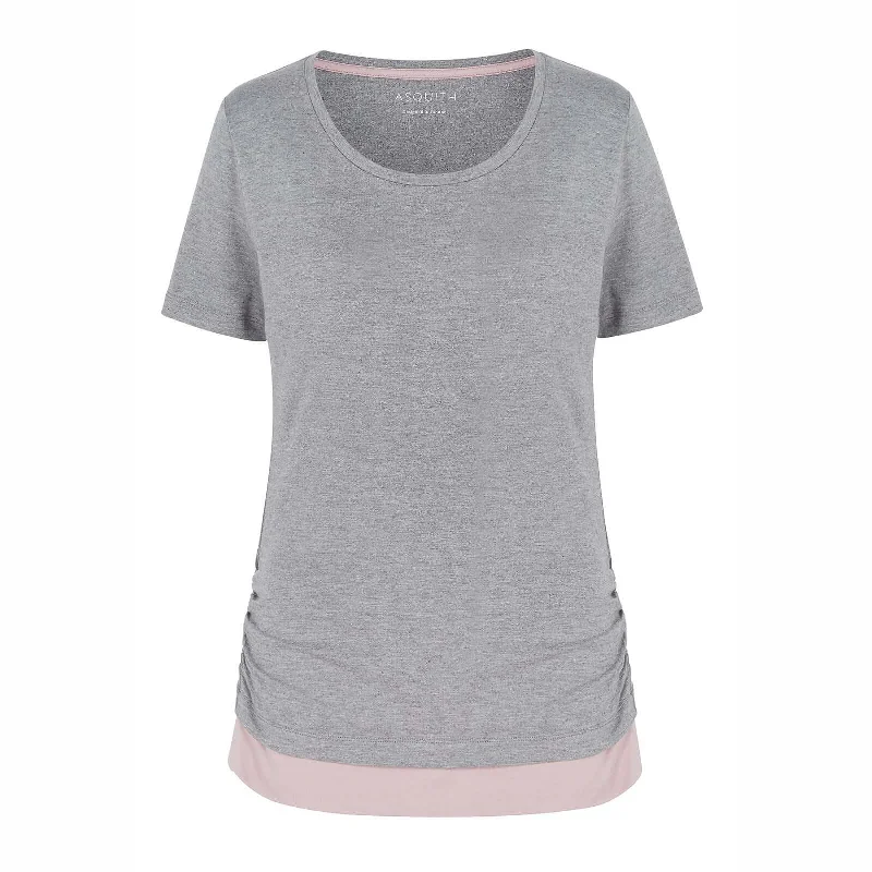 Asquith Bend It Short Sleeve Longline Cotton Tops