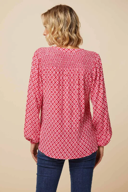 Clea Blouse | Cerise Pink