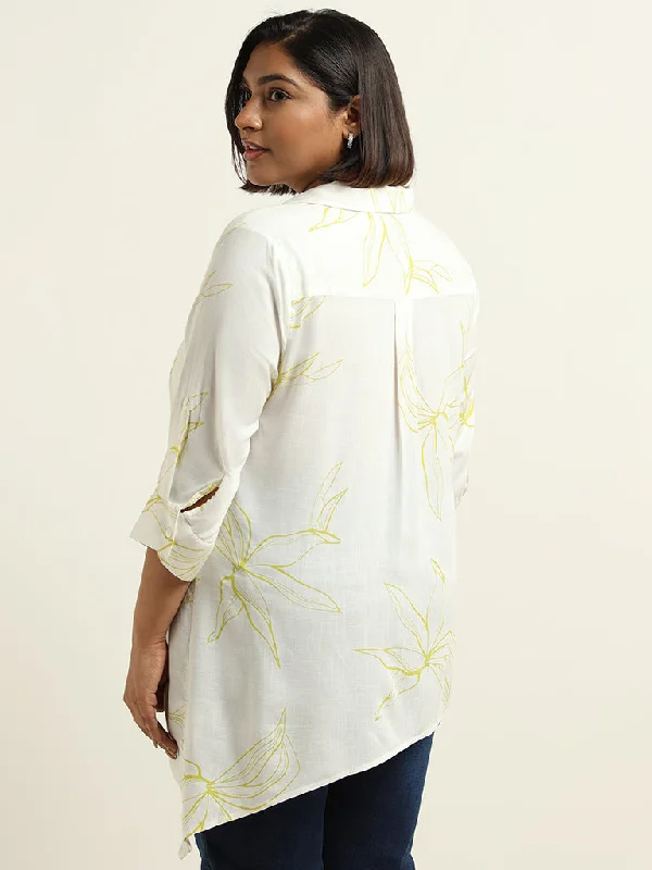 Gia White Asymmetric Shirt