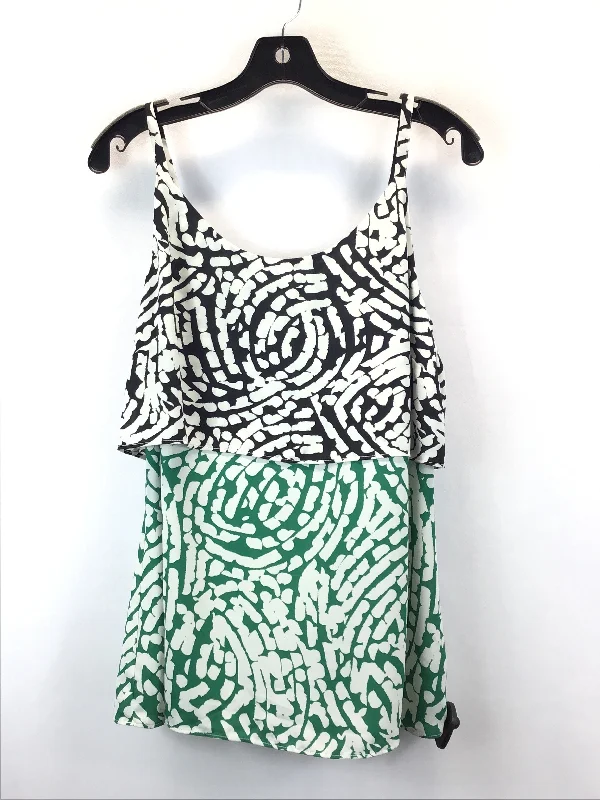 Green & White Top Sleeveless Cabi, Size M