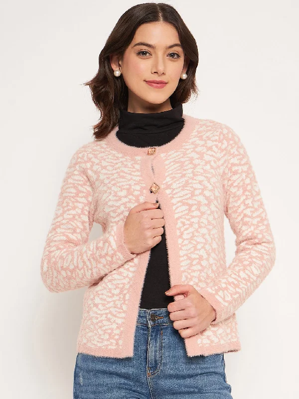 Madame Peach Colourblocked Top Button-up Cardigan