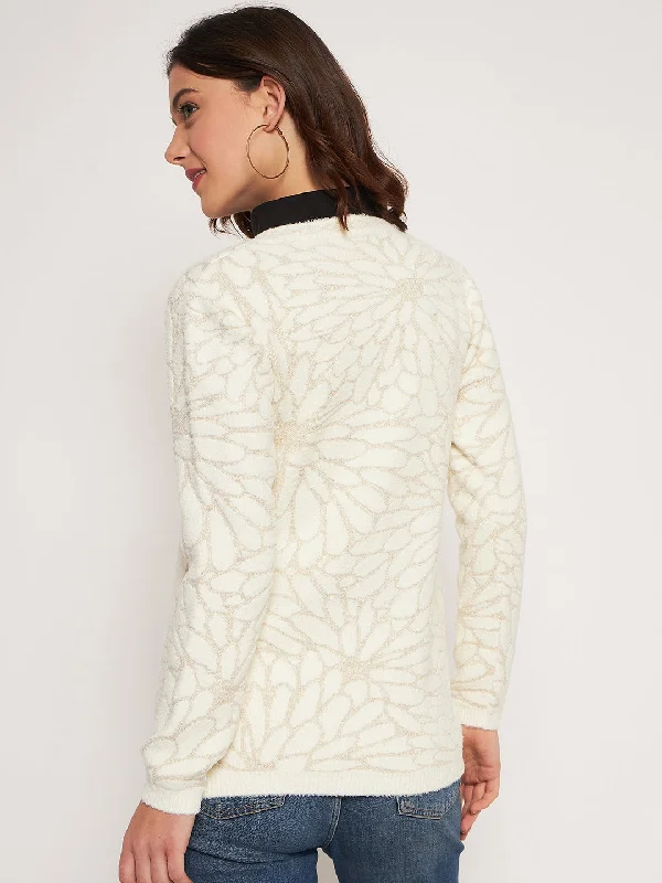 Madame Offwhite V-Neck Cardigan