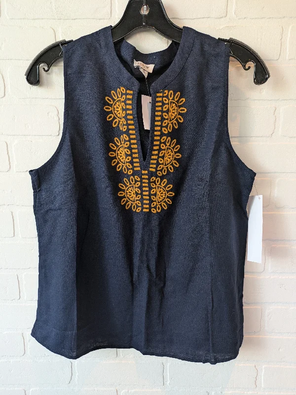 Navy Top Sleeveless J. Crew, Size M