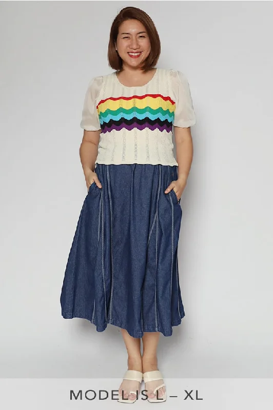 Promise Rainbow Knit Top