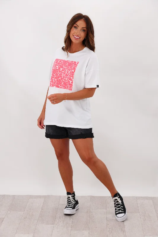 Rebel Club by Shine On Tee - Boxed Leopard - White