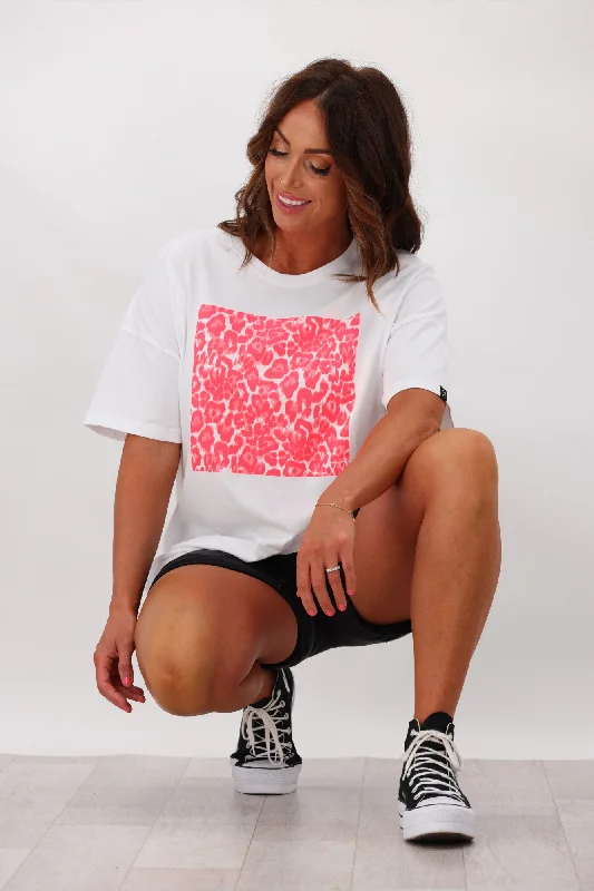 Rebel Club by Shine On Tee - Boxed Leopard - White