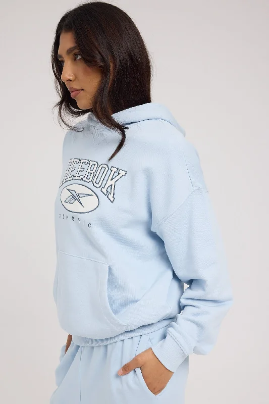 Reebok CL AE Big Logo FT Hoodie Feel Good Blue F23-R