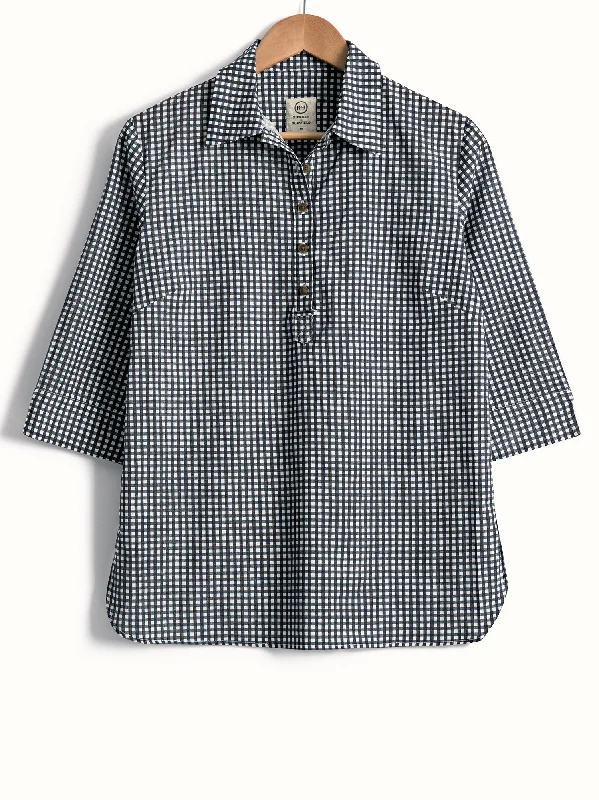 Safari Shirt in Cotton Gingham