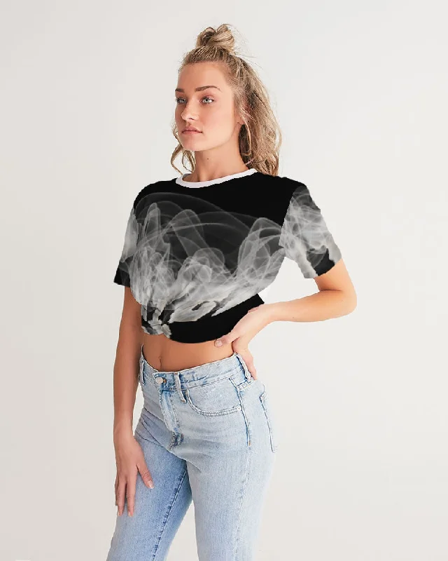 Smoking the highest Women's Twist-Front Cropped Tee