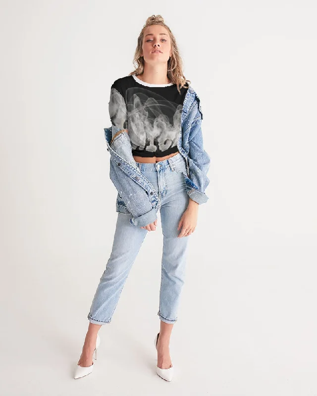 Smoking the highest Women's Twist-Front Cropped Tee