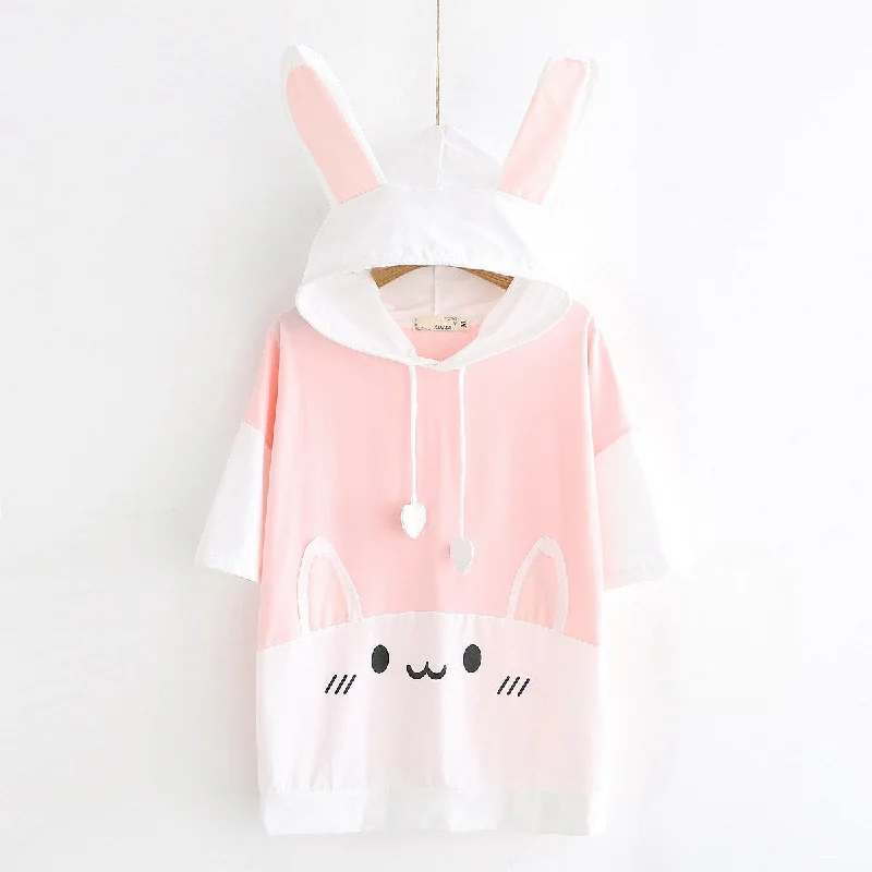 Women's Harajuku Style Rabbit Ear Hoodies