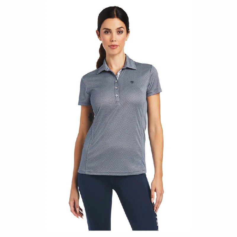 10039321 Ariat Women's Short Sleeve Talent Polo - Navy