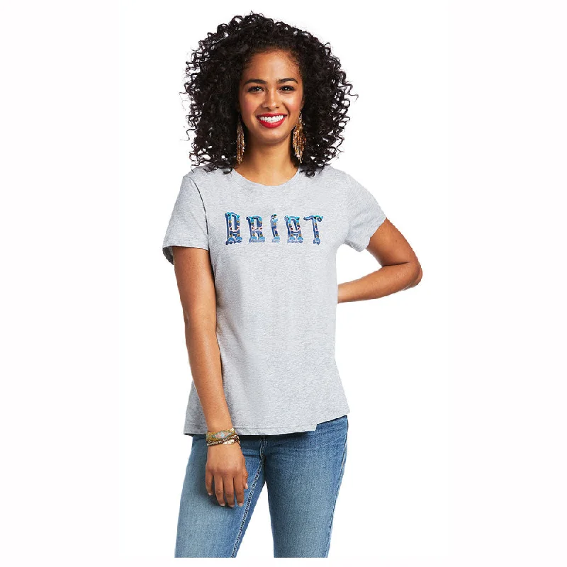 10039530 Ariat Women's Real Kinship Short Sleeve Tee - Heather Grey