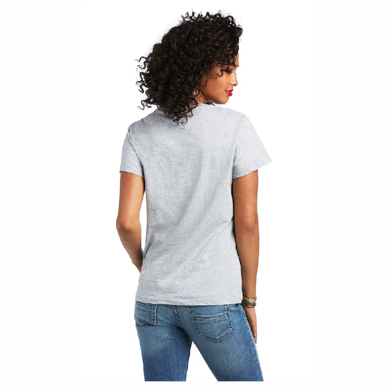 10039530 Ariat Women's Real Kinship Short Sleeve Tee - Heather Grey