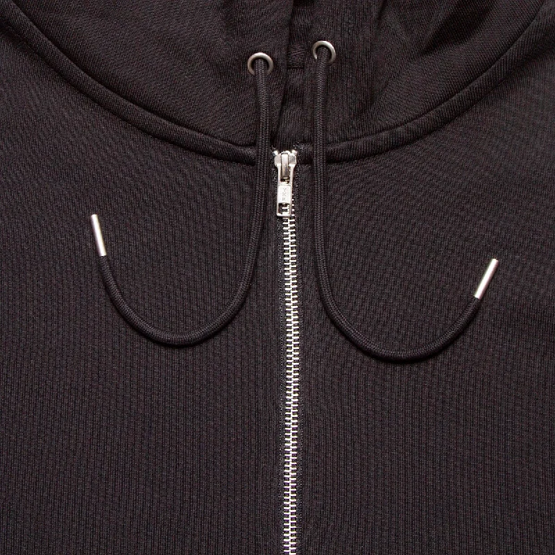 Acid Letter Crest - Zipped Hood - Black