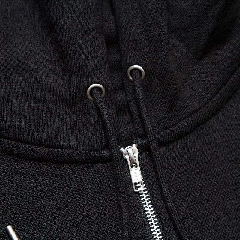 Acid Letter Crest - Zipped Hood - Black