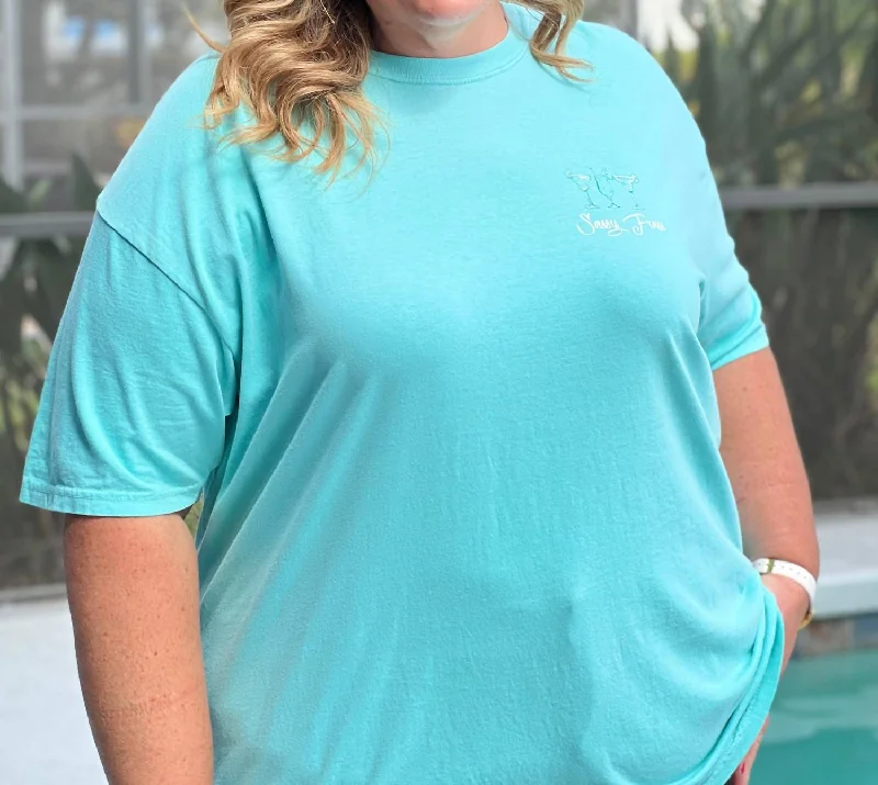 Beach Essentials Graphic Tee In Turquoise