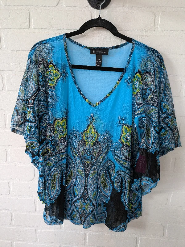 Black & Blue Blouse Short Sleeve Inc, Size M