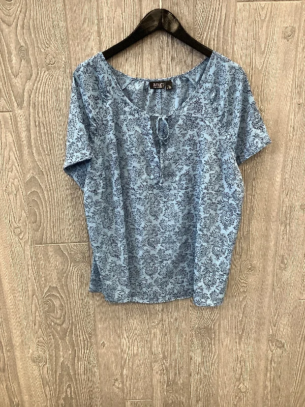 Blue Blouse Short Sleeve Ana, Size 1x