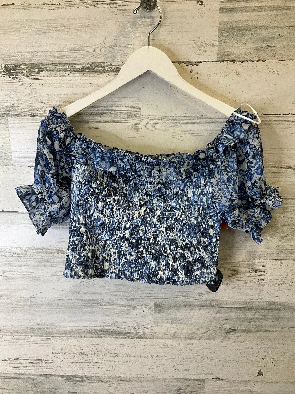 Blue Blouse Short Sleeve Express, Size S