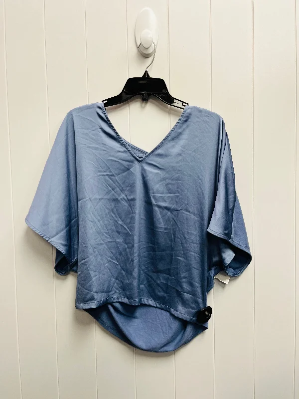 Blue Blouse Short Sleeve White House Black Market O, Size S