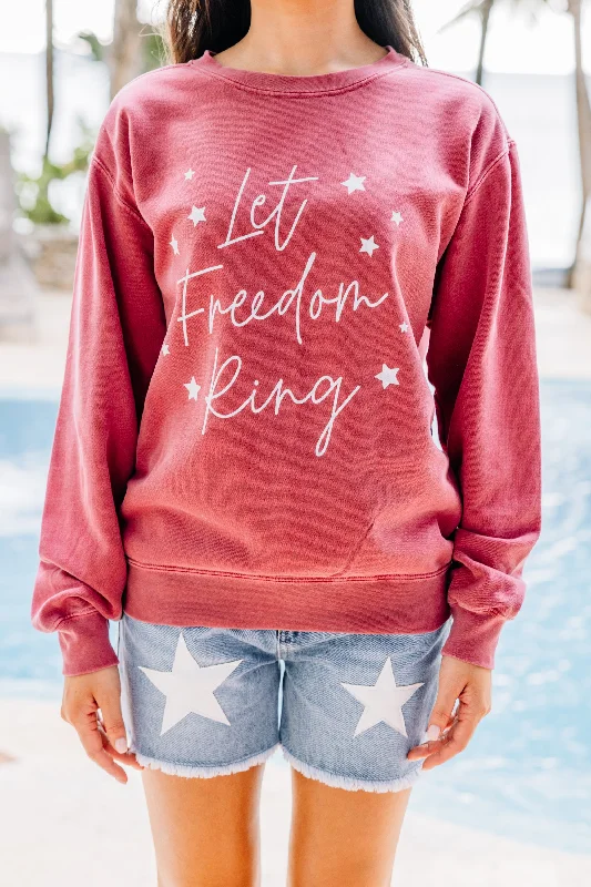 Comfort Colors: Let Freedom Ring Red Graphic Sweatshirt