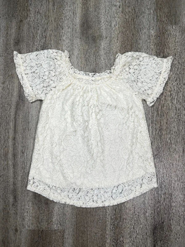 Cream Blouse Short Sleeve Maurices, Size S