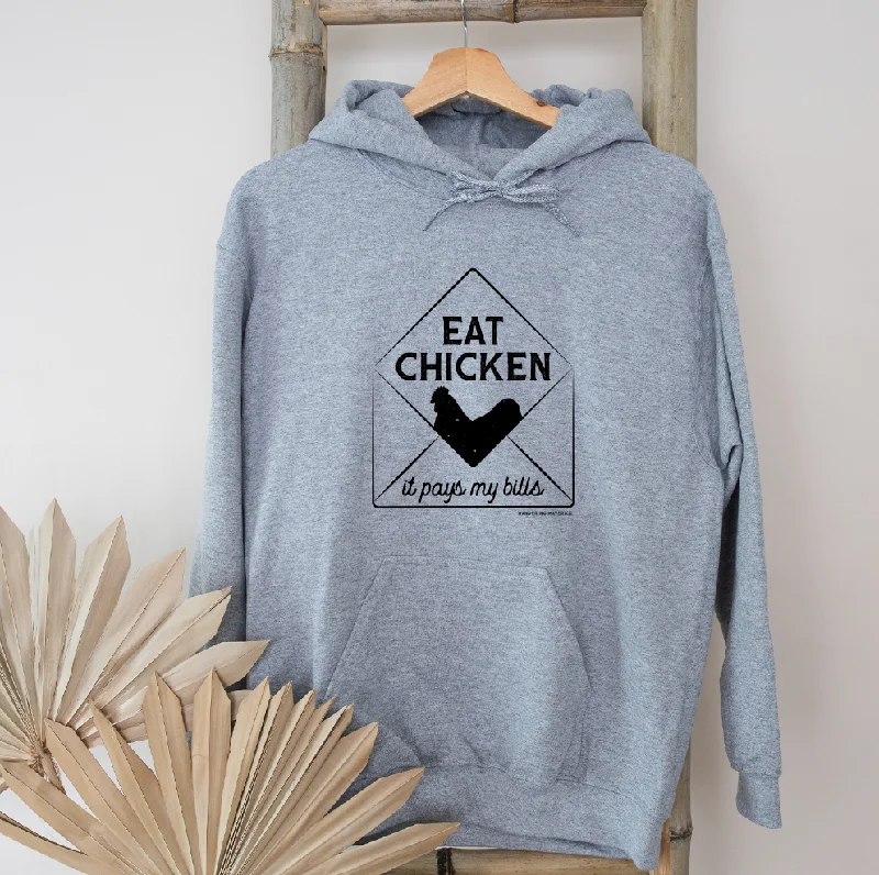 Eat Chicken It Pays My Bills Hoodie (S-3XL) Unisex - Multiple Colors!