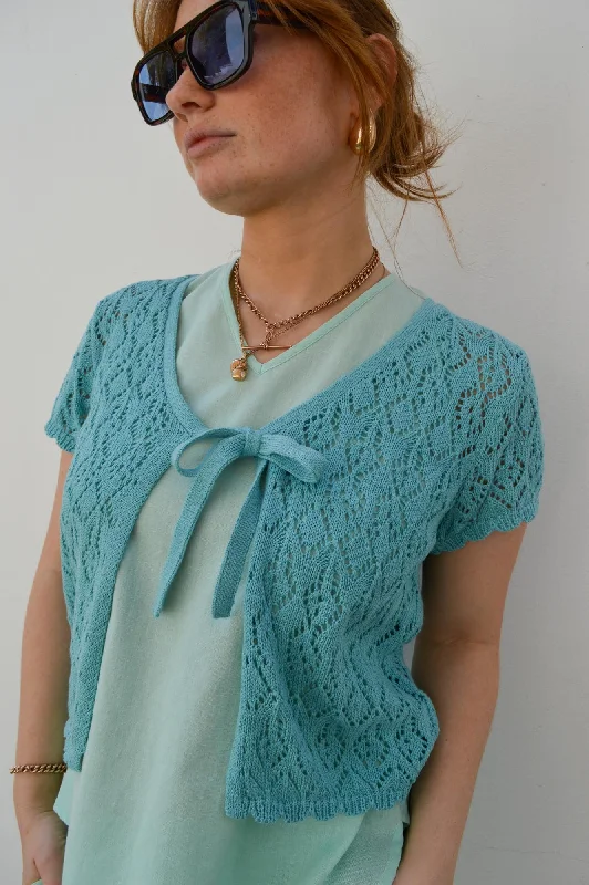 ICHI Dotties Nile Blue Cardigan