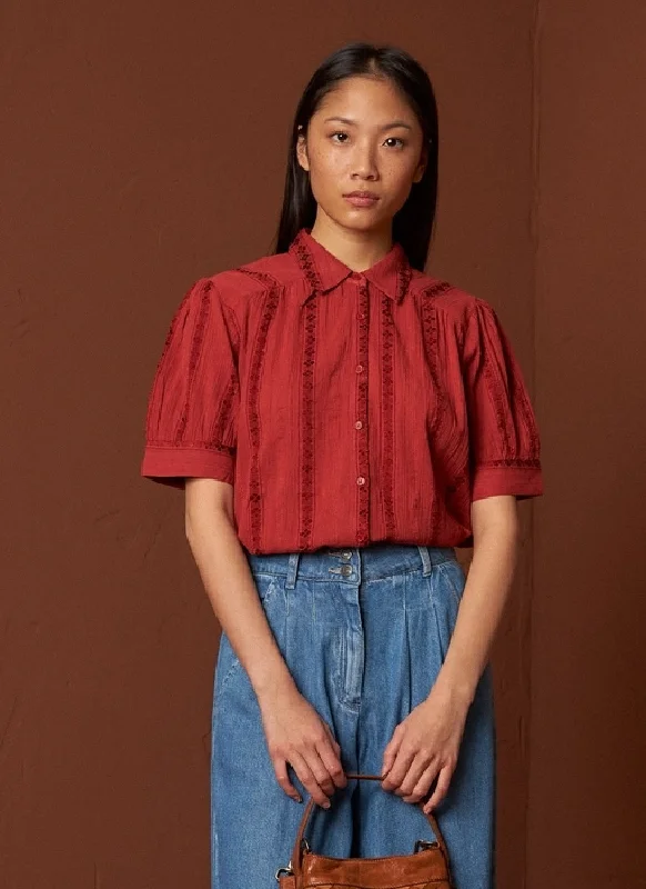 Indi & Cold Paula Short Sleeve Blouse