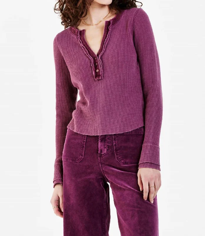 Luna Thermal Top In Purple