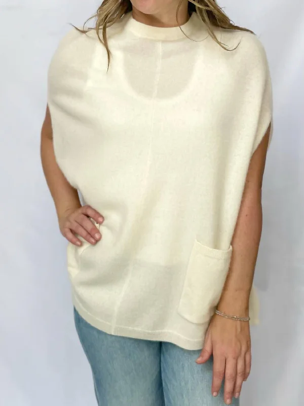 Mc Barney Poncho Top In Cream