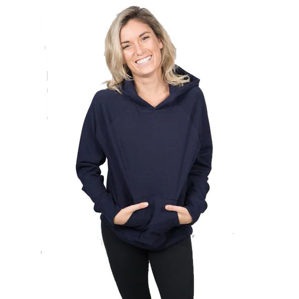 Womens Navy Blue Organic Cotton Hoodie