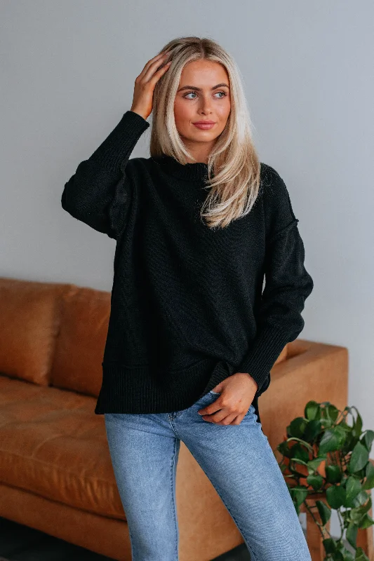 Odelia Oversized Sweater - Black