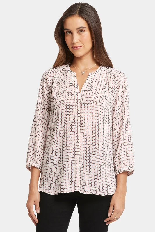 Pintuck Blouse - Graceful Geo