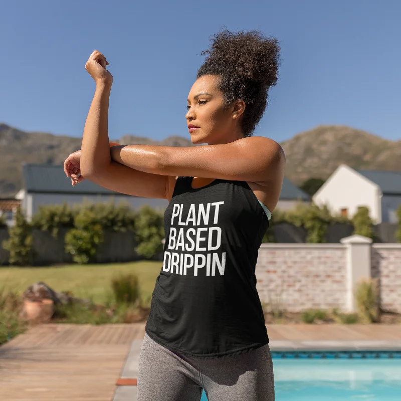 Plant Based Drippin - Ladies Racerback Tank Tops