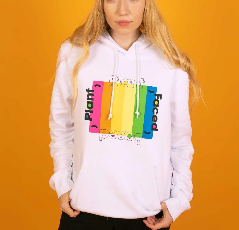 Plant Based Rainbow Hoodie - White