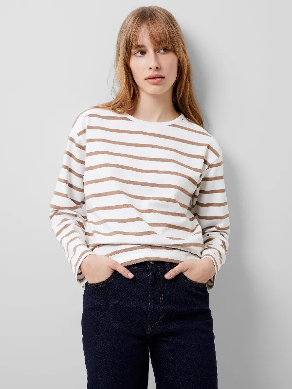 Rallie Stripe Slash Neck Top