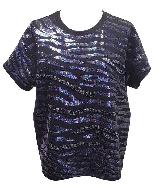 Sequin Tiger Stripe Tee