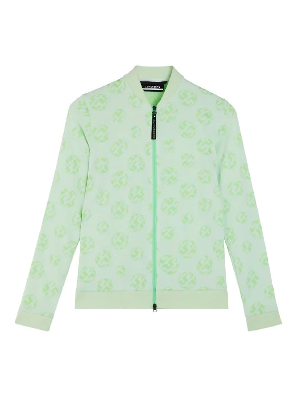 Spots Jacquard Mid Layer In Mint