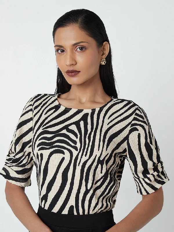 Wardrobe Beige Tiger Print Top