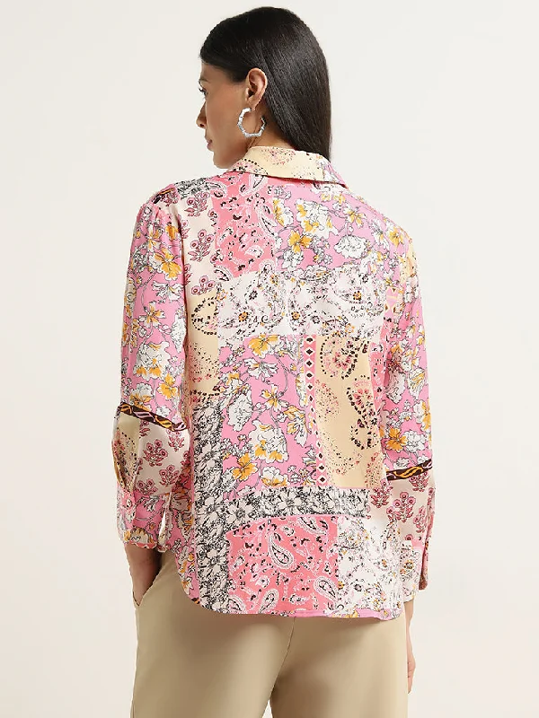 Wardrobe Pink Floral Design Shirt