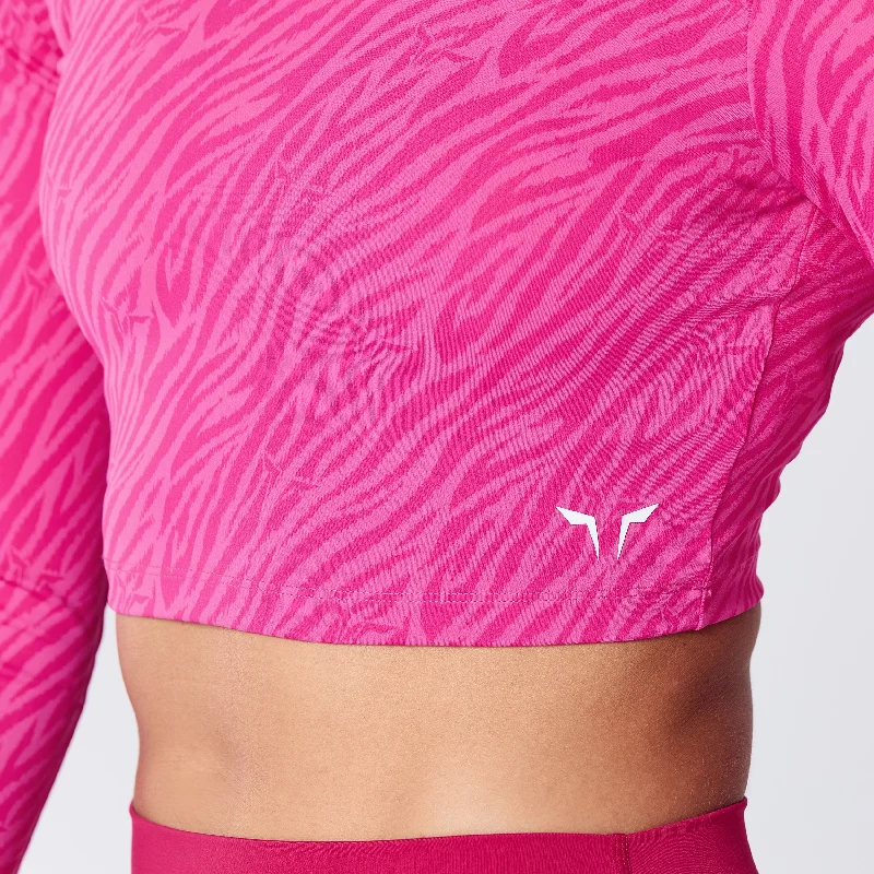 Warrior Crop Top 2.0 - Beetroot Purple Print