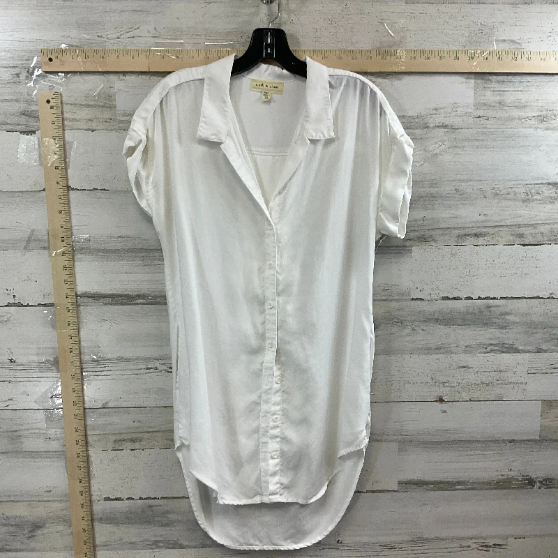 White Blouse Short Sleeve Cloth & Stone, Size Xs