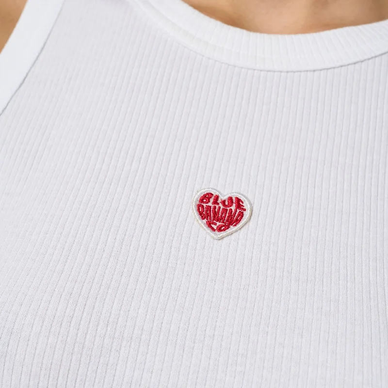 TOP TANK MUJER HEART BLANCO