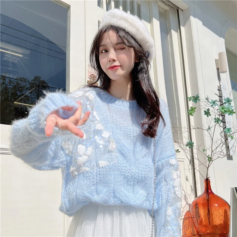 Women's Korean Style Crochet Sweater