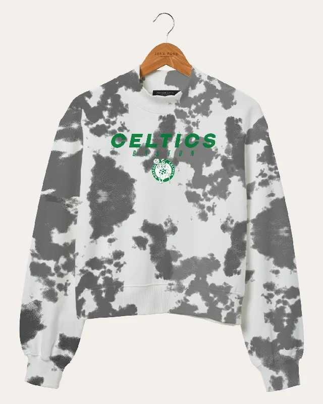 Women's NBA Boston Celtics Tie Dye Mock Neck Fleece